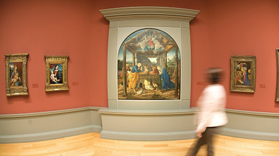 interior of a museum 