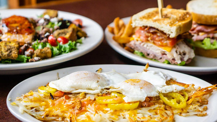 Breakfast, lunch and dinner dishes at Cafe Strudel