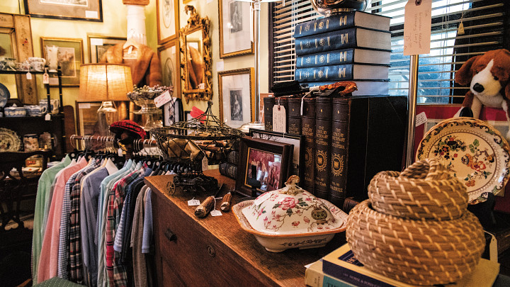 interior of House Next Door antique shop